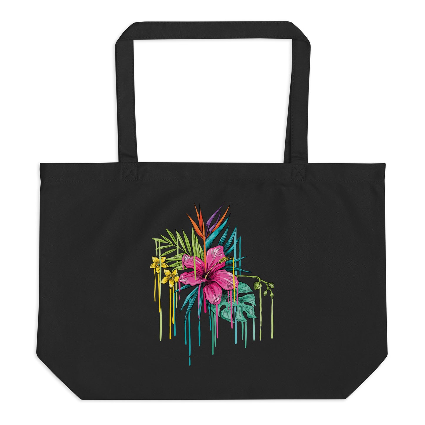 Flower Drip Organic Tote Bag