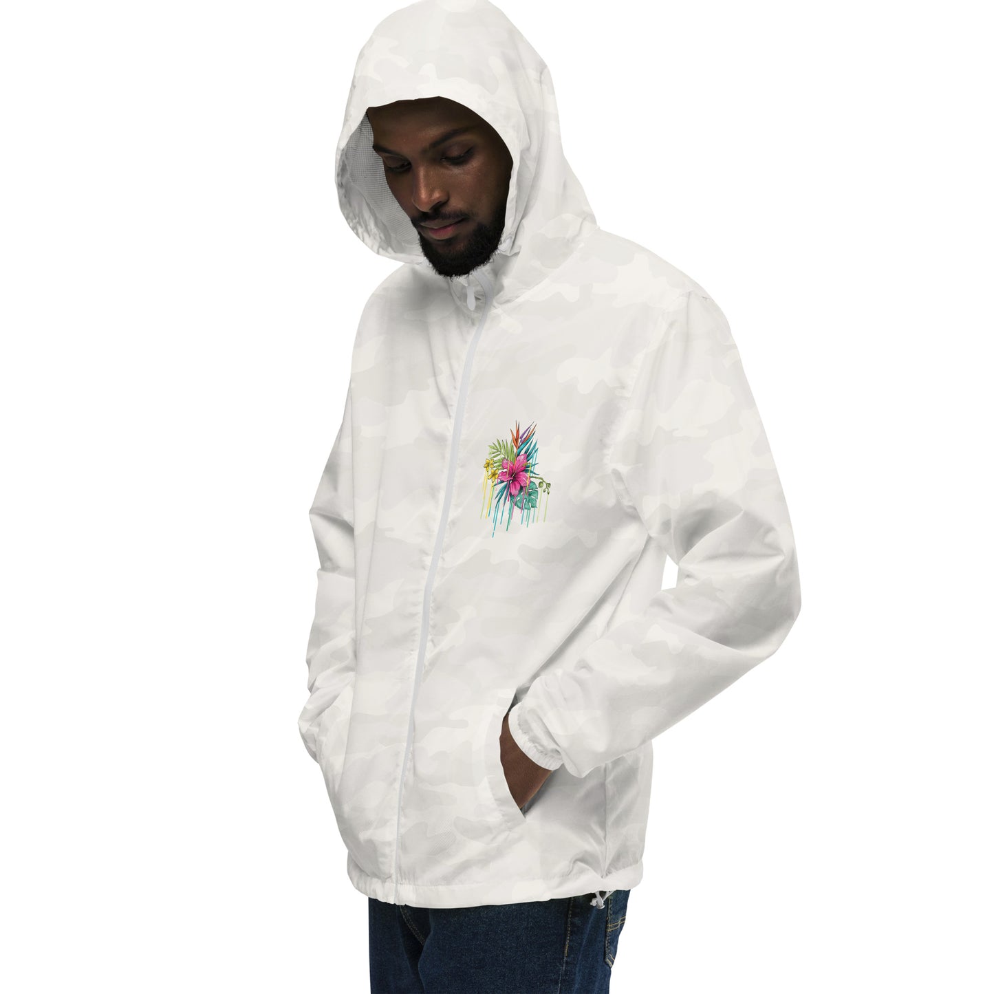 Unisex Flower Drip Windbreaker