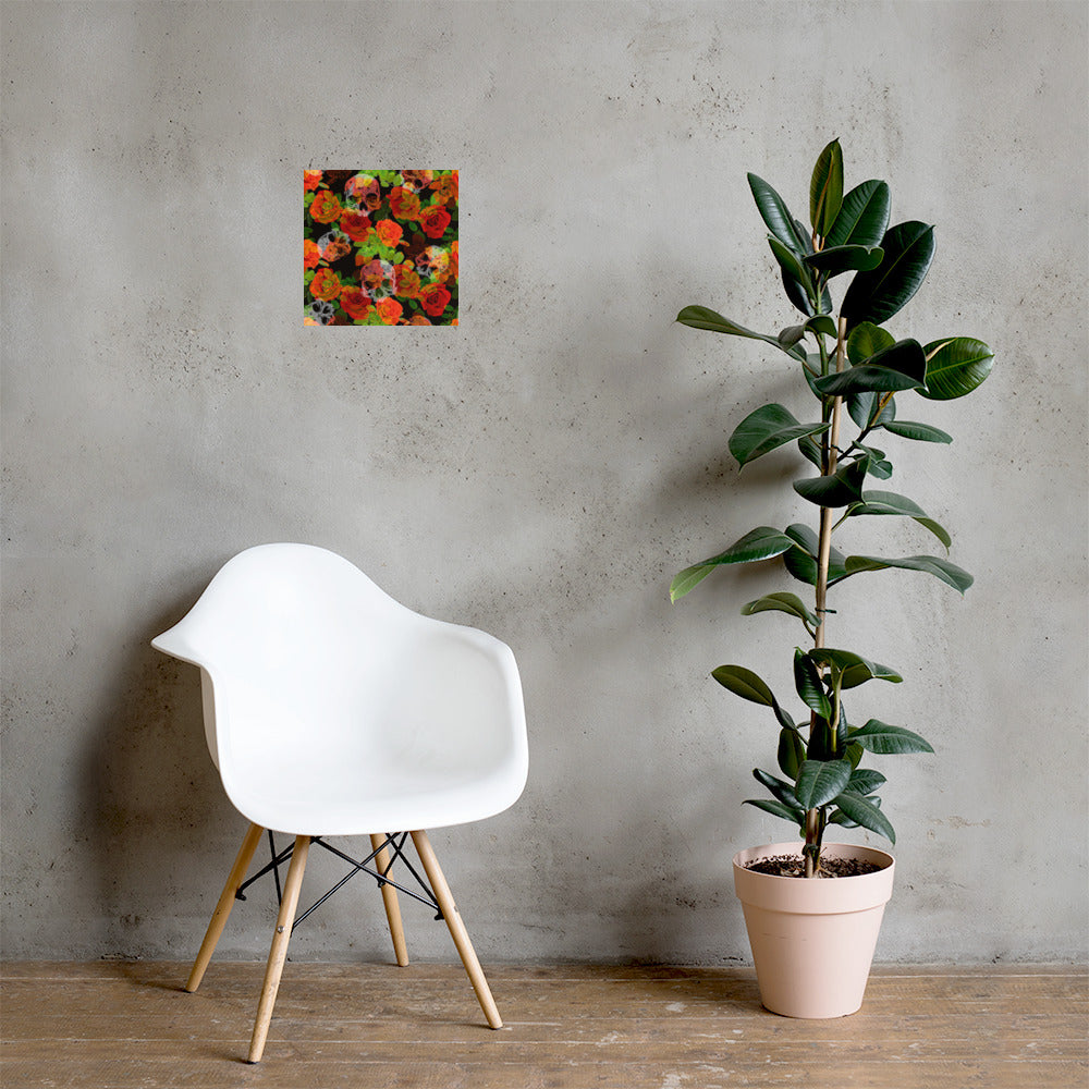 Flower Skeleton Poster