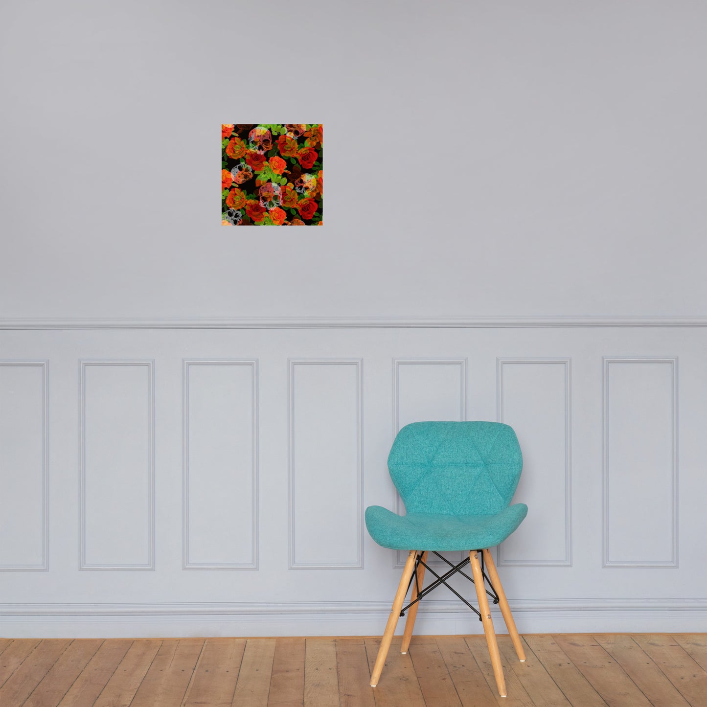 Flower Skeleton Poster