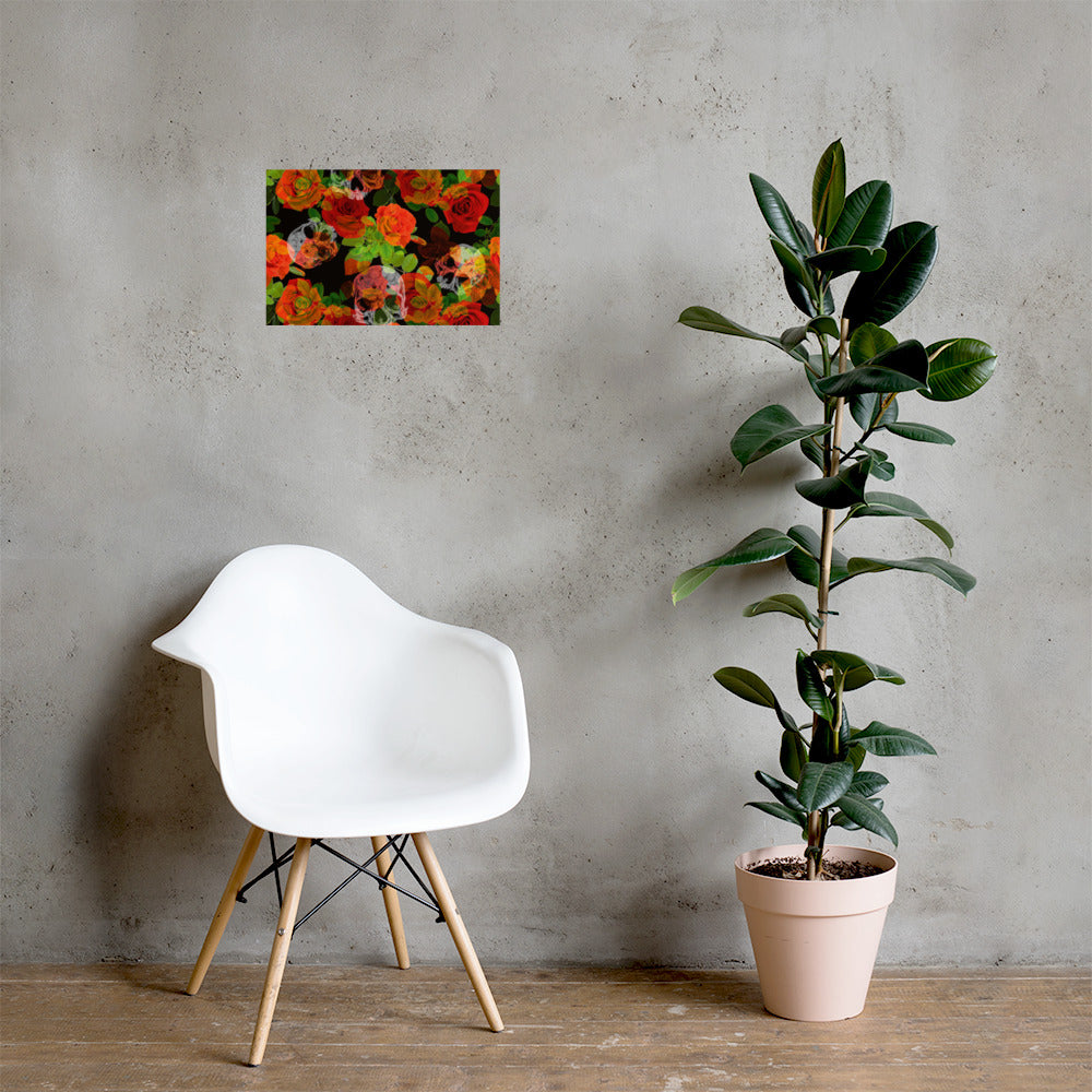 Flower Skeleton Poster