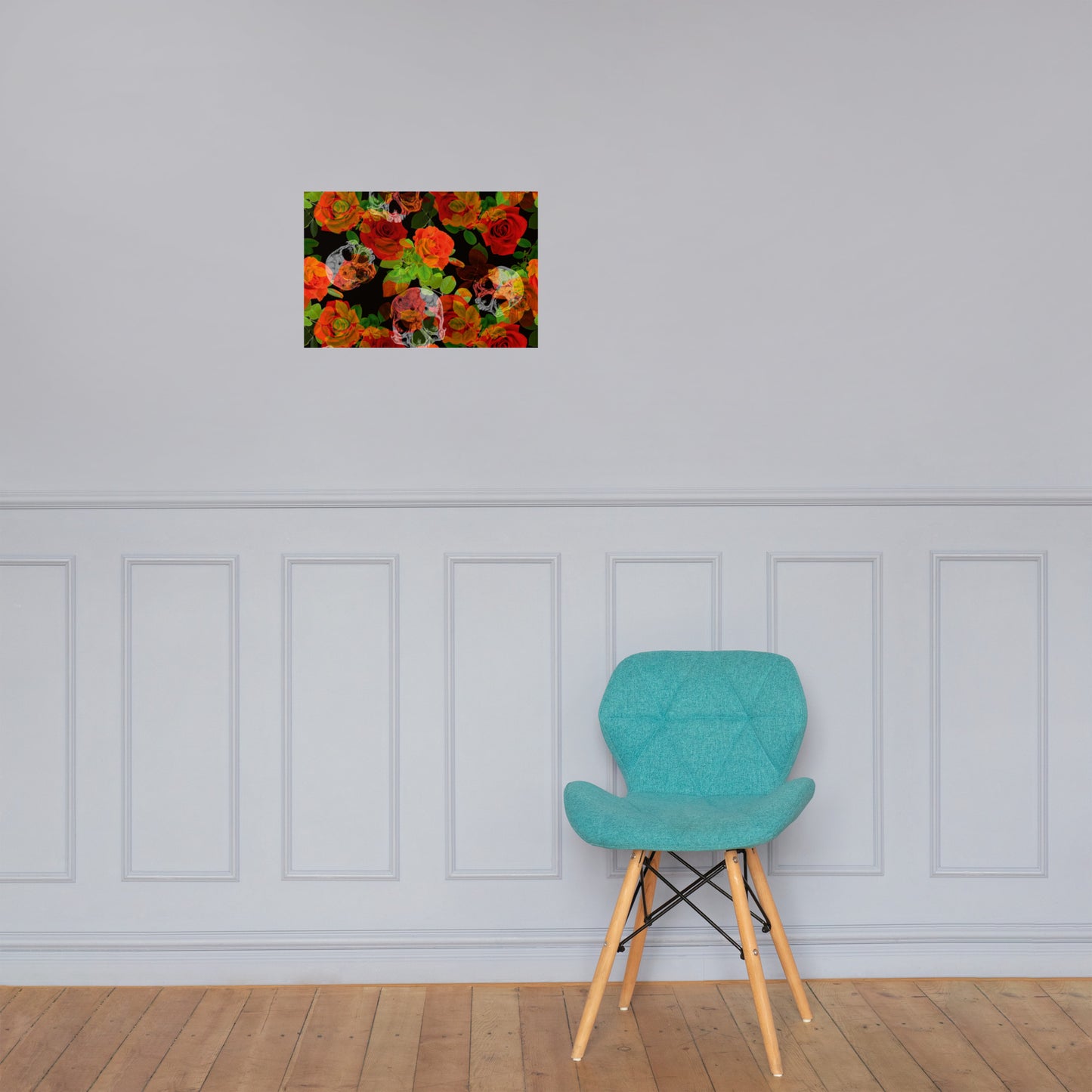 Flower Skeleton Poster