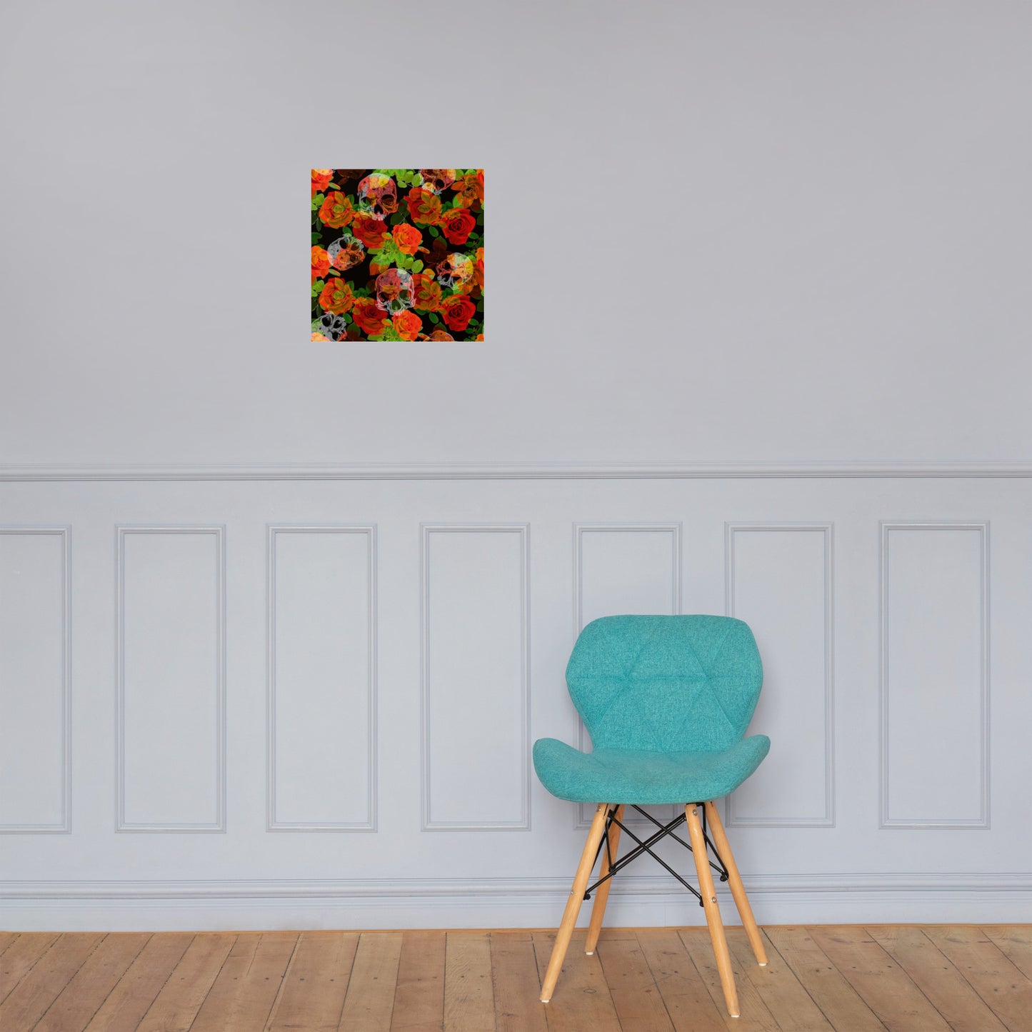 Flower Skeleton Poster