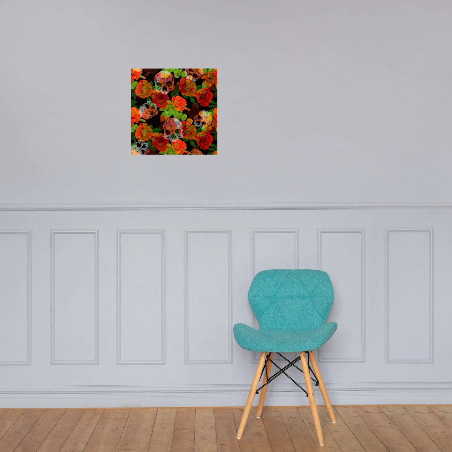 Flower Skeleton Poster