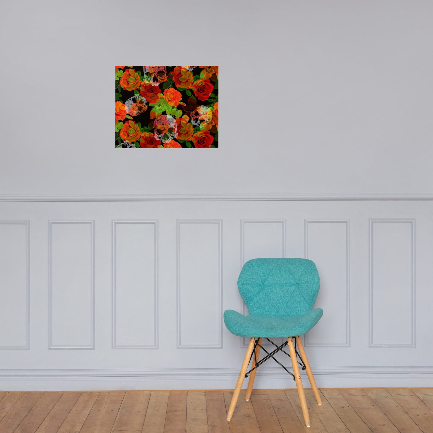Flower Skeleton Poster