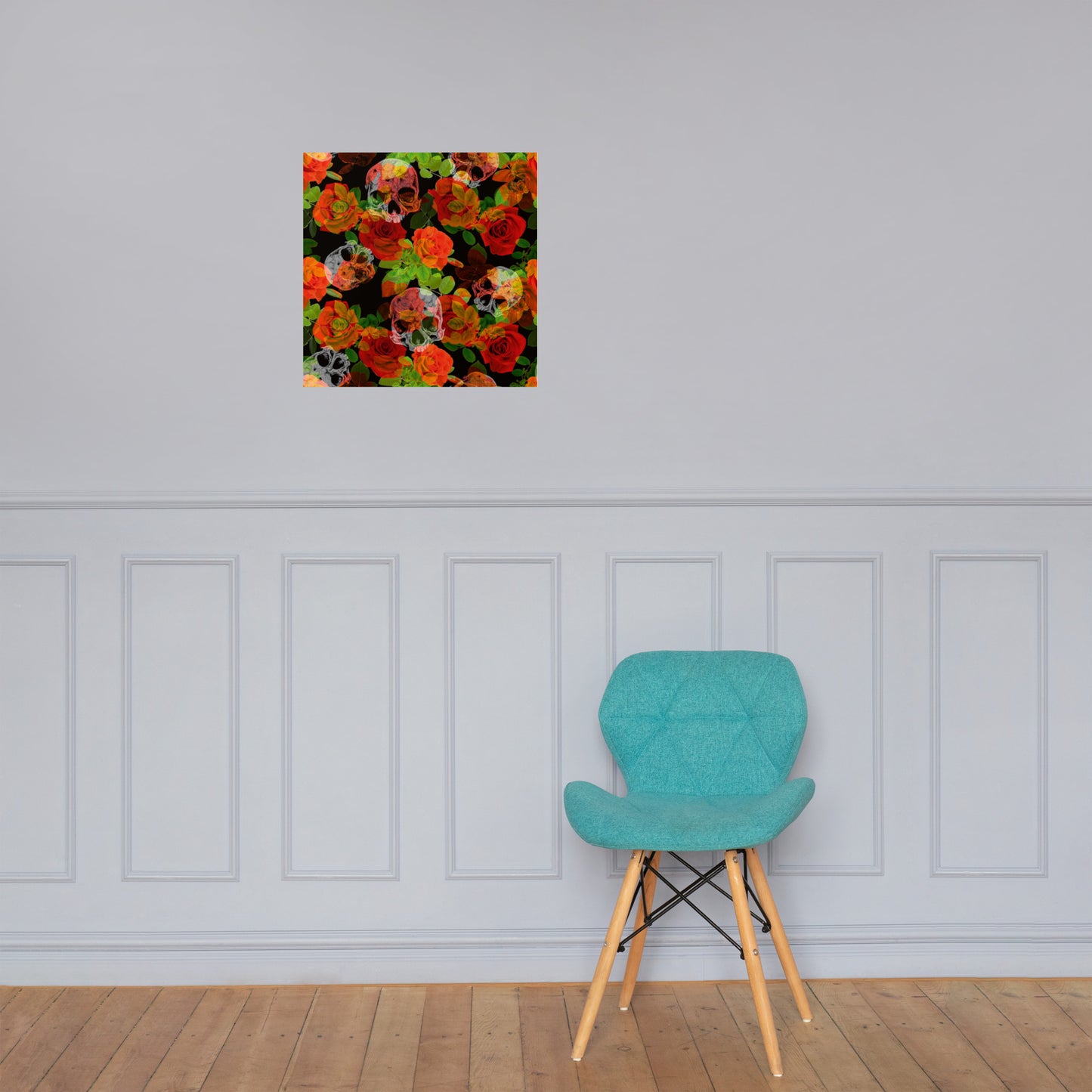 Flower Skeleton Poster