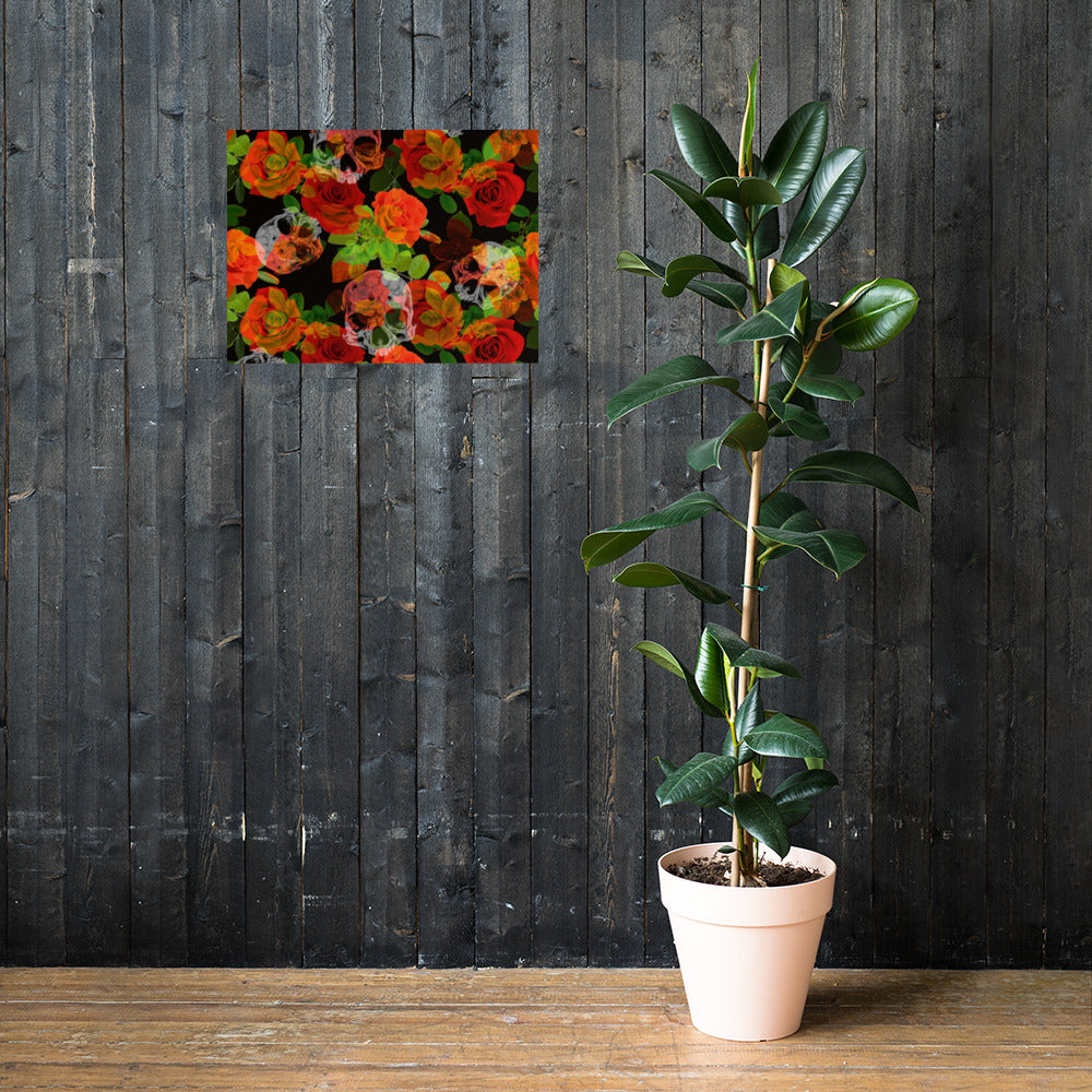 Flower Skeleton Poster