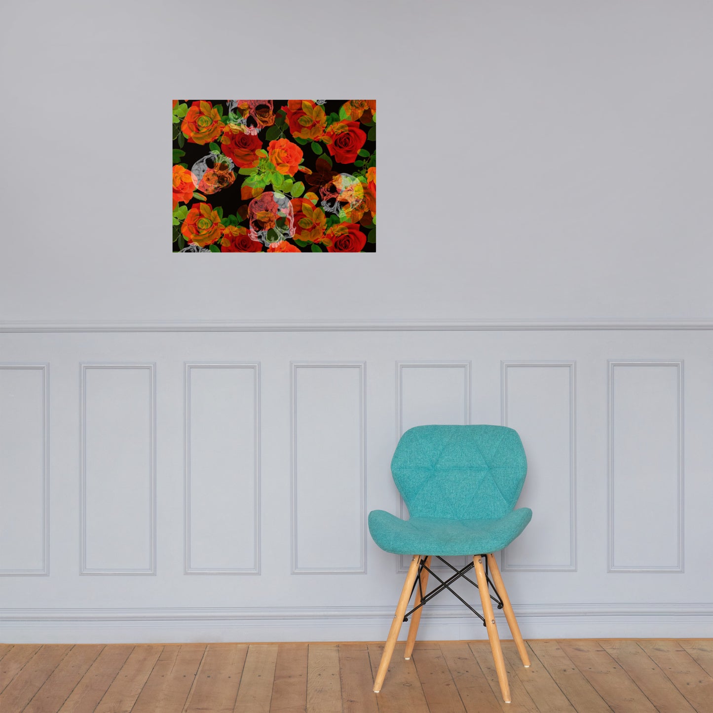 Flower Skeleton Poster