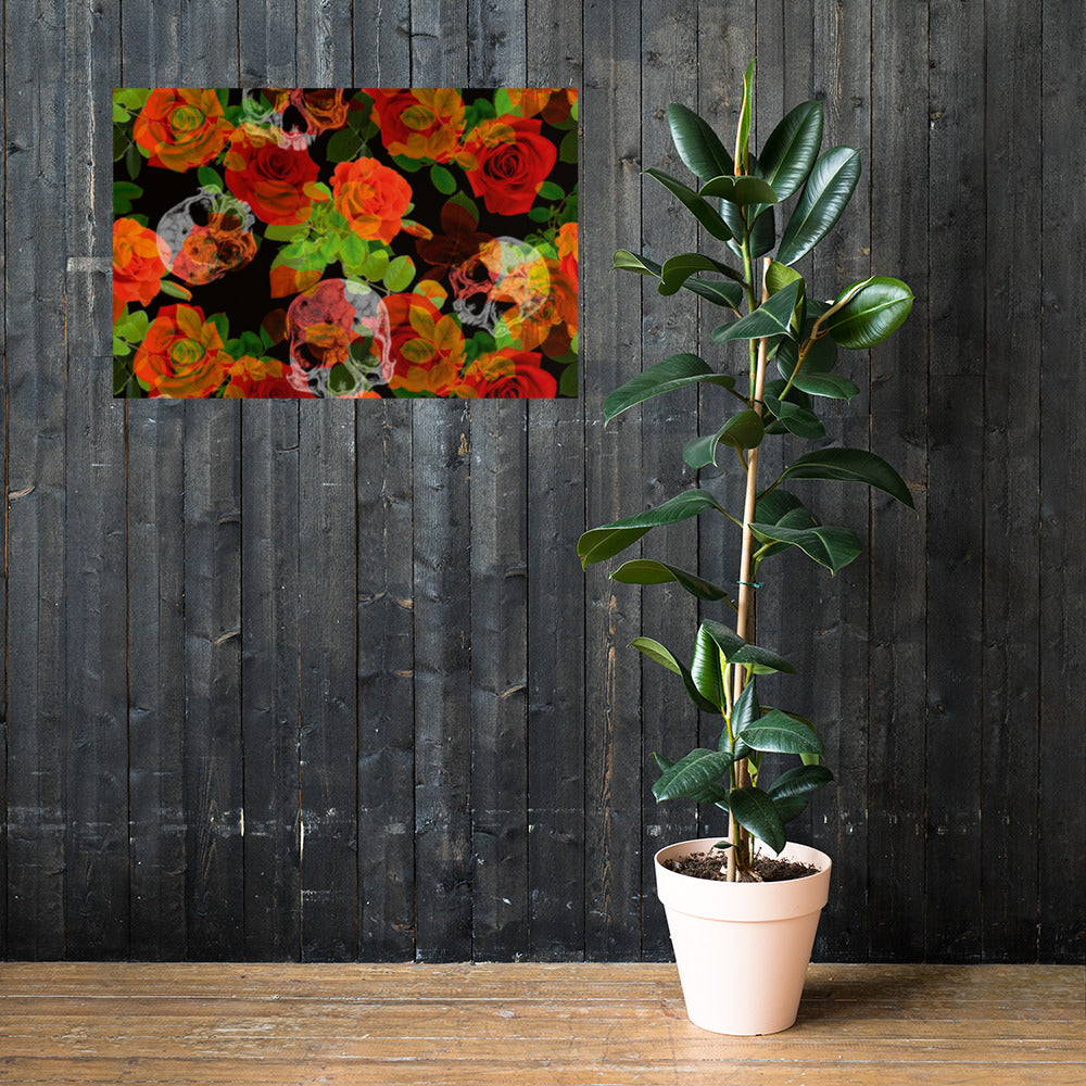 Flower Skeleton Poster