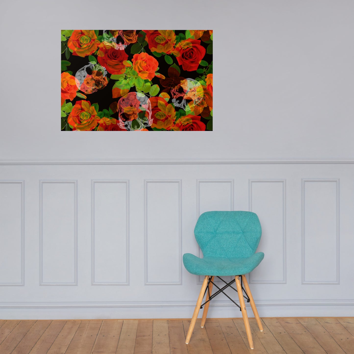 Flower Skeleton Poster