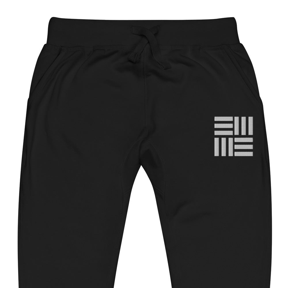 LINE PATTERN FLEECE SWEATPANTS
