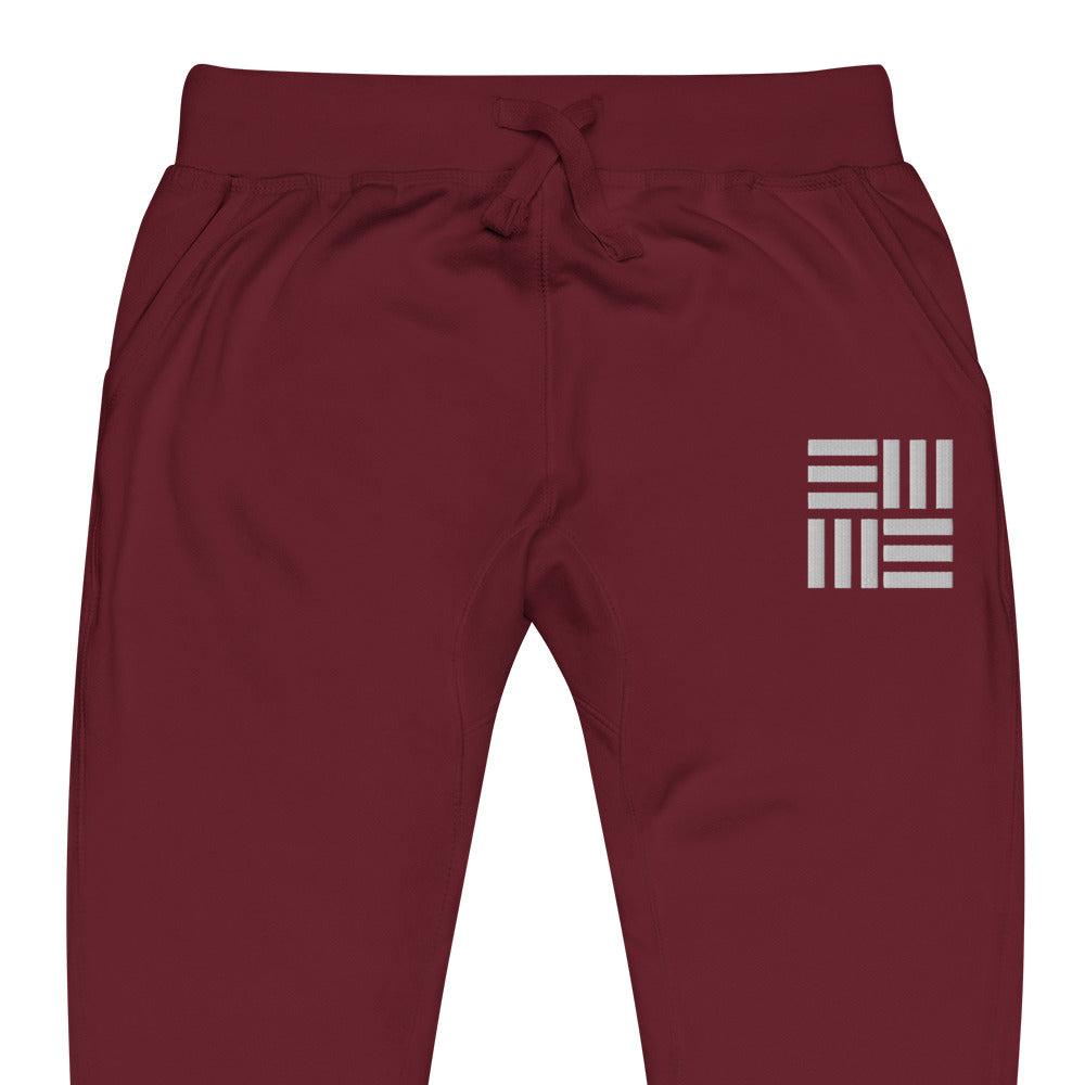 LINE PATTERN FLEECE SWEATPANTS
