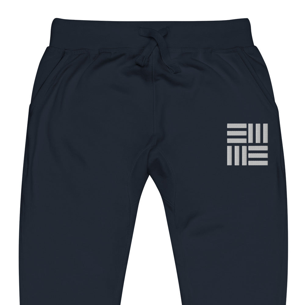 LINE PATTERN FLEECE SWEATPANTS