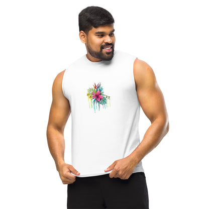 Men's Flower Drip Muscle Shirt